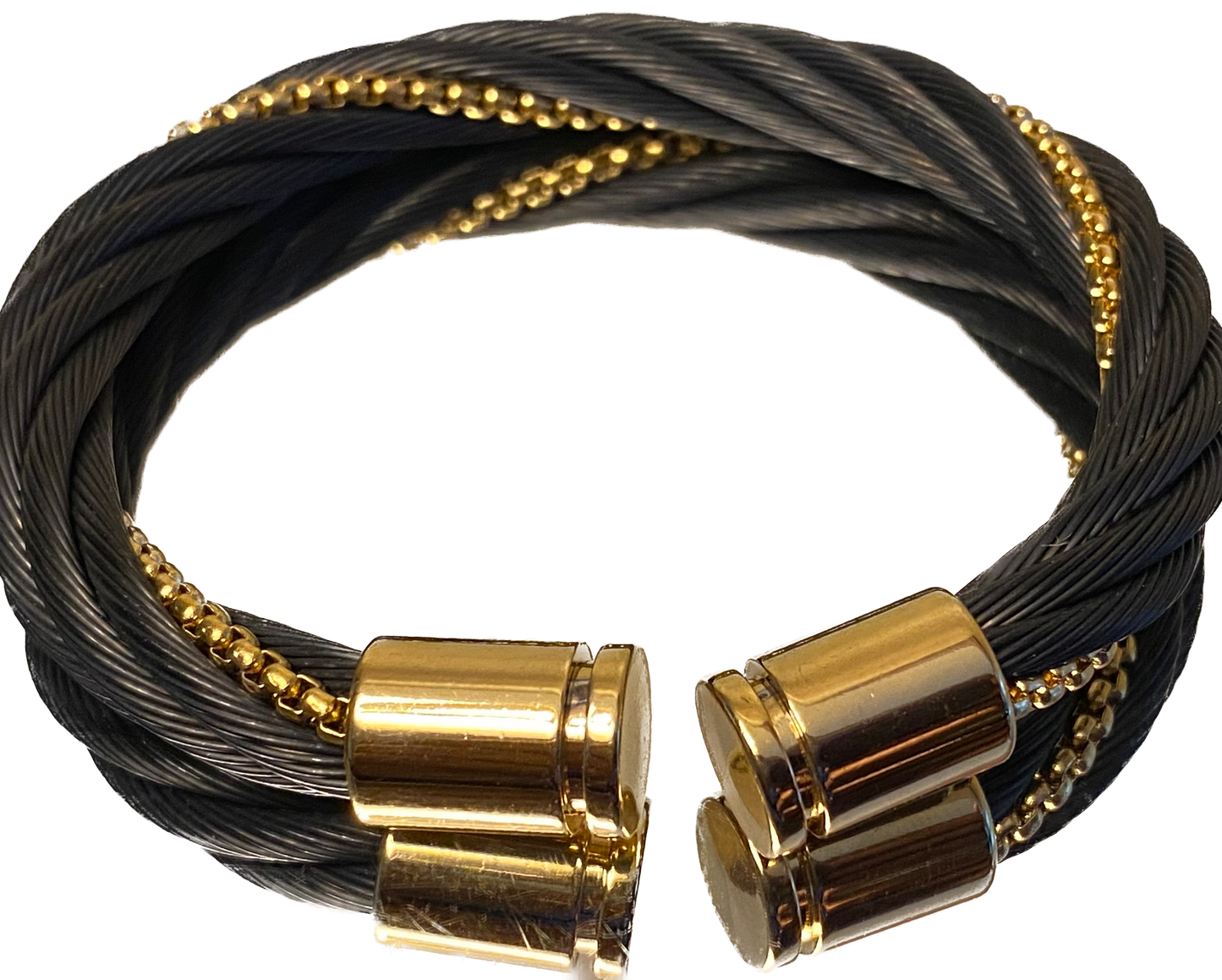 Bold and Beautiful: Swerve Brand Tiger Eye & Onyx 12mm Bead Bracelet"